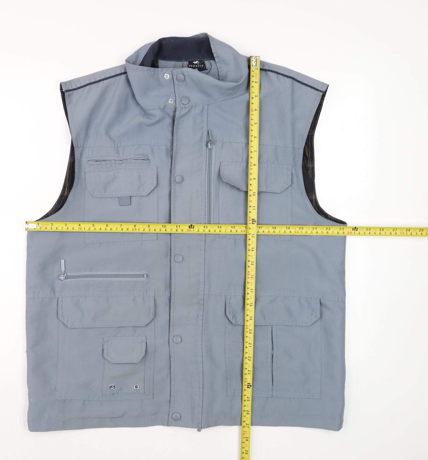 Pegasus Mens Grey Polyester Bodywarmer Waistcoat M Outdoor Casual