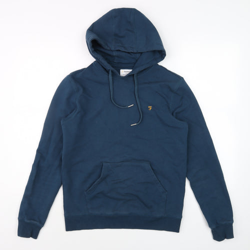 Farah Men's Blue XS Pullover Hoodie Cotton Long Sleeve