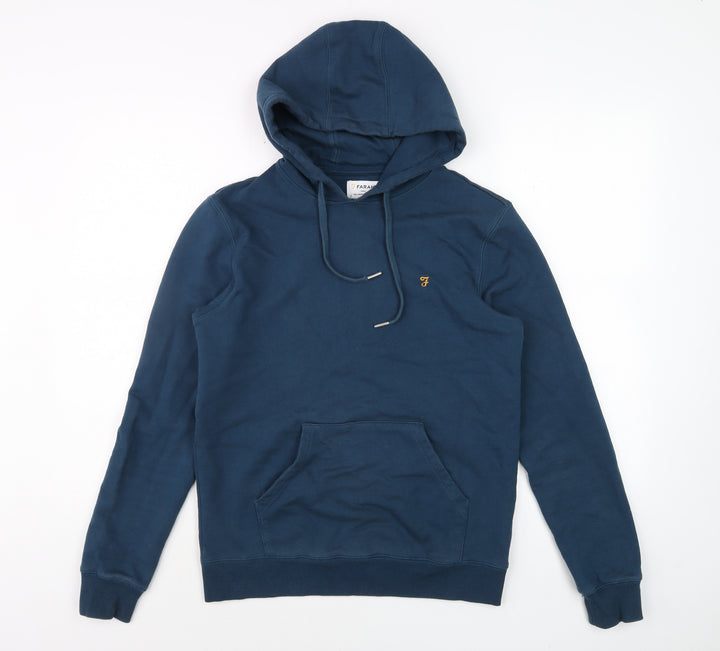Farah Men's Blue XS Pullover Hoodie Cotton Long Sleeve