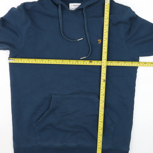 Farah Men's Blue XS Pullover Hoodie Cotton Long Sleeve