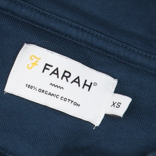 Farah Men's Blue XS Pullover Hoodie Cotton Long Sleeve