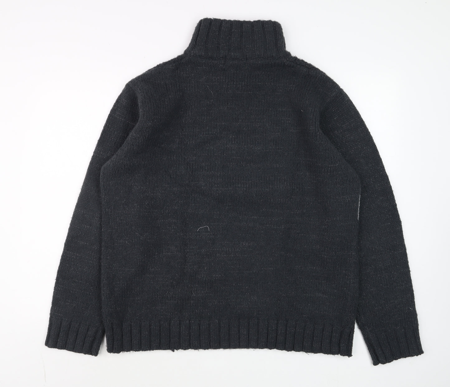 Marks and Spencer Blue Harbour Men’s Blue Large Chunky Knit 1/4 Zip Jumper
