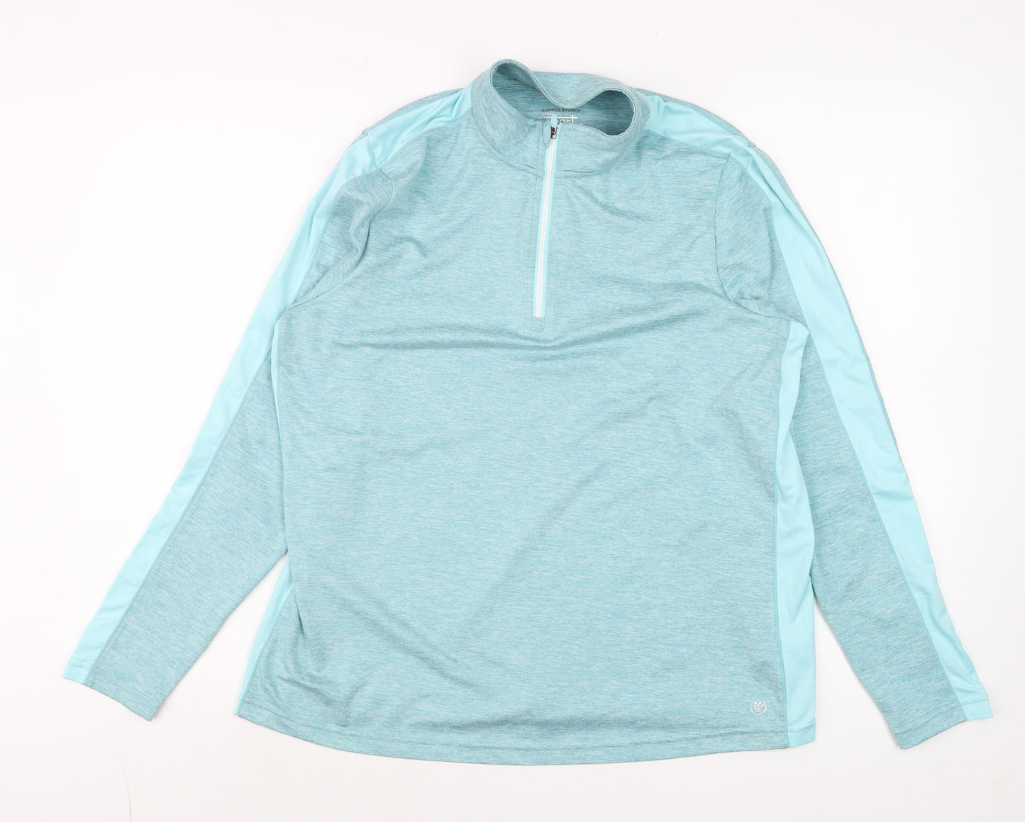 Dunnes Stores Women Blue 1/2 Zip Track Jacket M Breathable Stretch