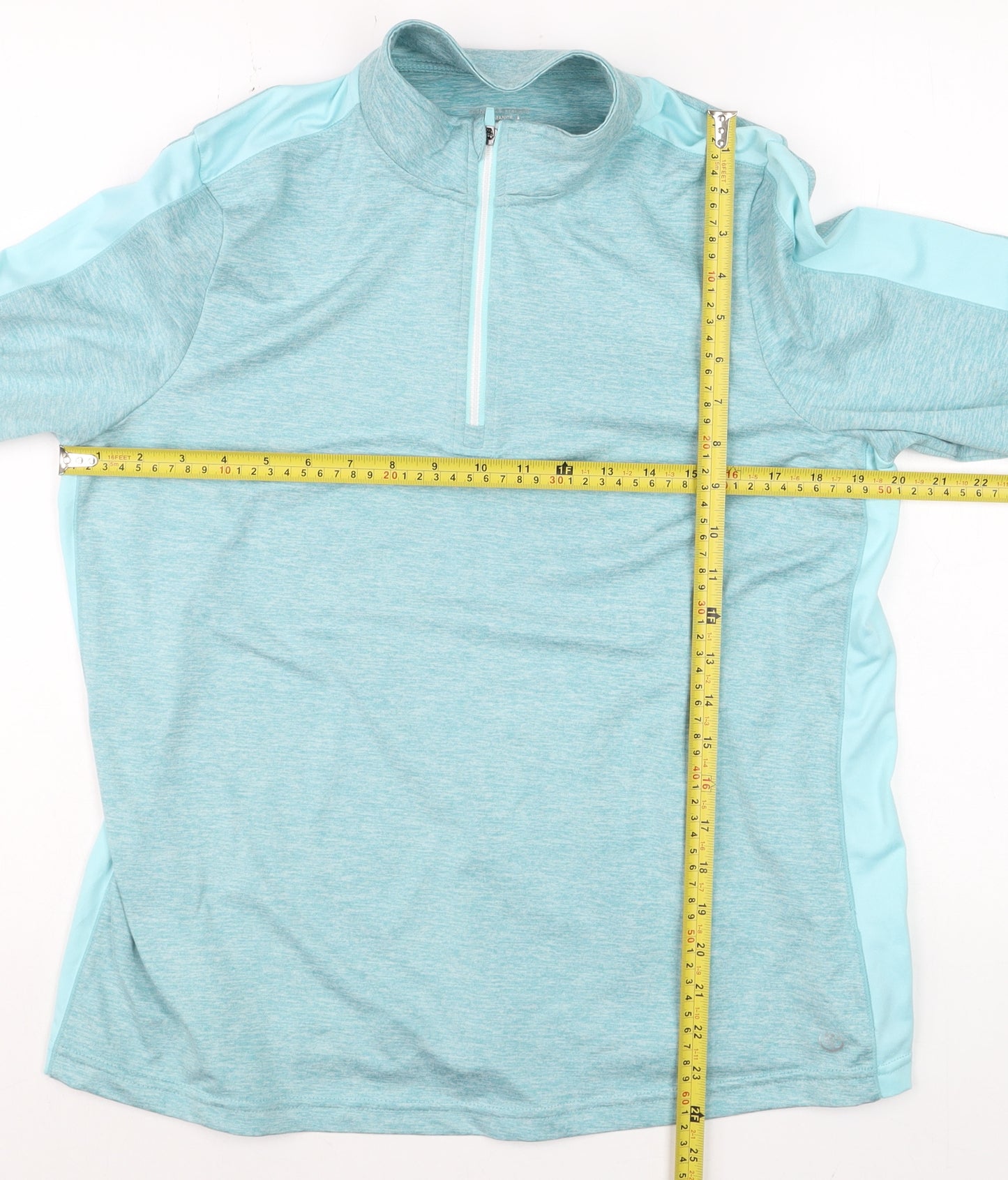 Dunnes Stores Women Blue 1/2 Zip Track Jacket M Breathable Stretch