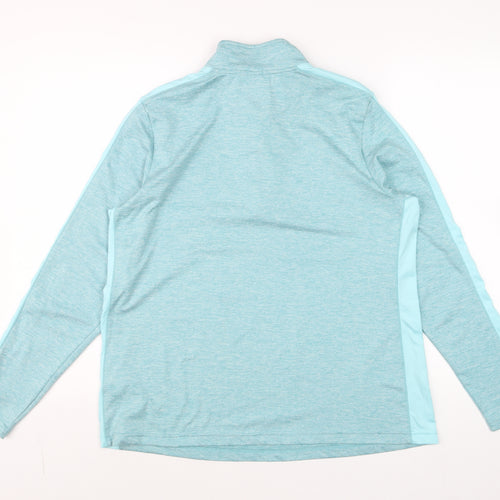 Dunnes Stores Women Blue 1/2 Zip Track Jacket M Breathable Stretch