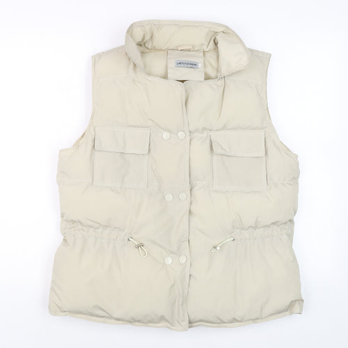 Laetitia Mem Men's Beige Puffer Waistcoat Vest S Regular Fit Outdoor