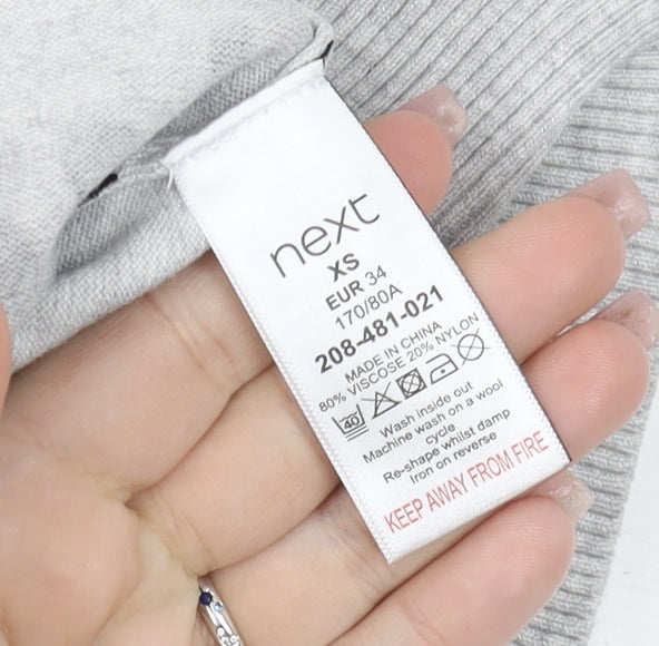 Next Women's Grey Leopard Print Sleeveless Knit Tank XS