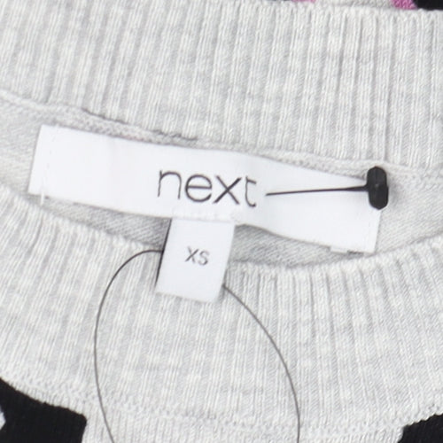 Next Women's Grey Leopard Print Sleeveless Knit Tank XS