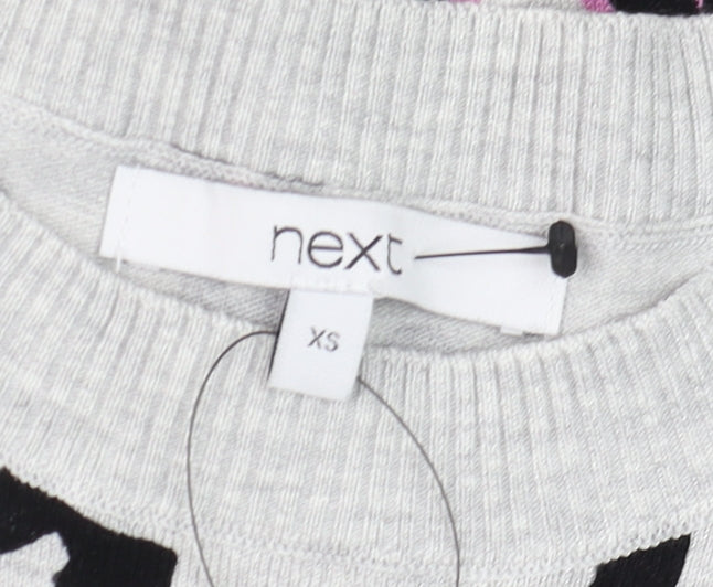 Next Women's Grey Leopard Print Sleeveless Knit Tank XS