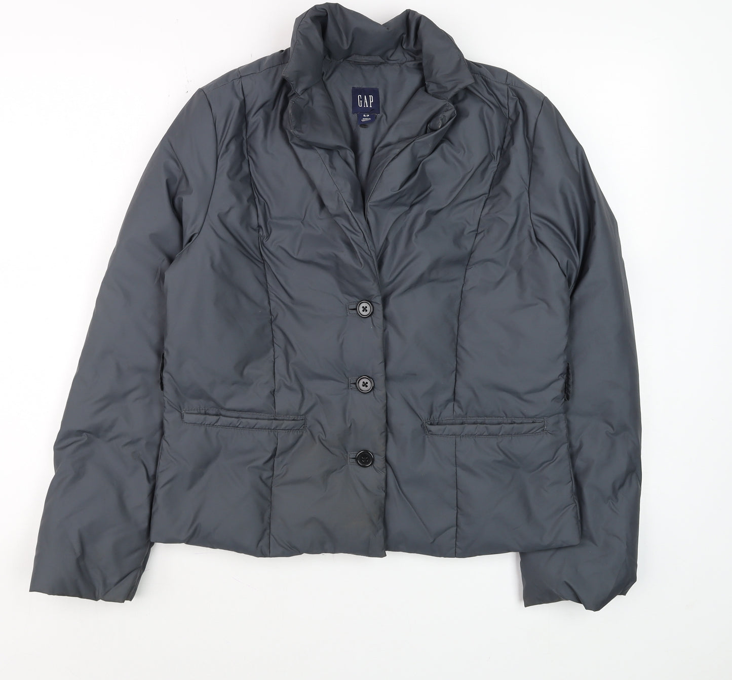 GAP Women’s Grey Short Puffer Blazer Jacket Size S