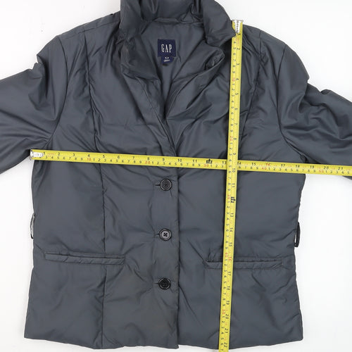 GAP Women’s Grey Short Puffer Blazer Jacket Size S
