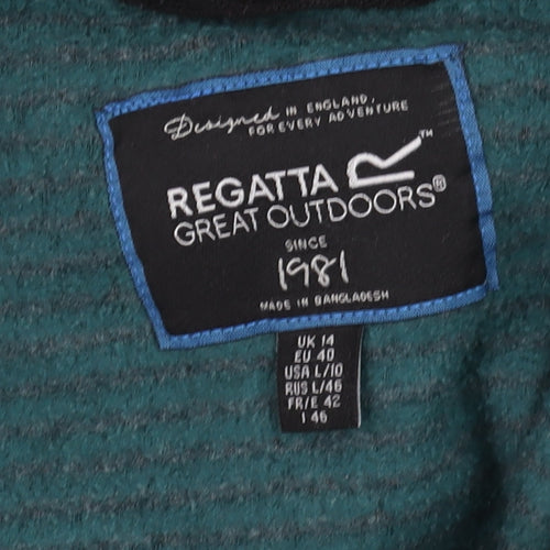 Regatta Men's Green Fleece Half Zip Pullover Sweatshirt Size L