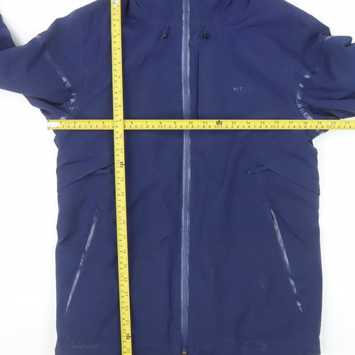 Wedze Mens Blue XS Waterproof Ski Jacket Hooded Softshell