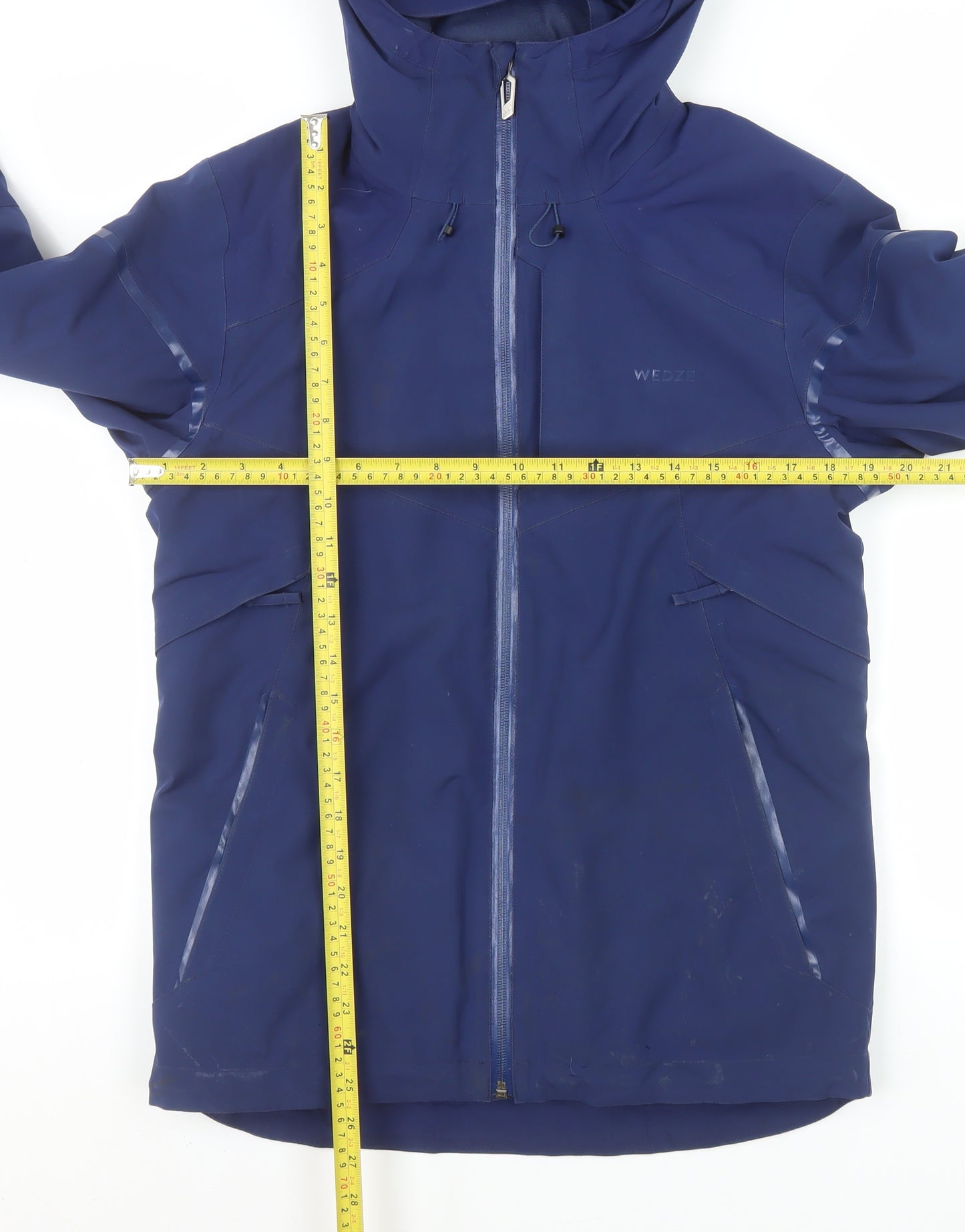 Wedze Mens Blue XS Waterproof Ski Jacket Hooded Softshell