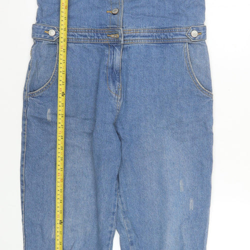 Denim Co Women Blue Denim Long Sleeve Jumpsuit UK 10