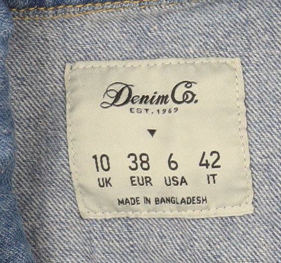 Denim Co Women Blue Denim Long Sleeve Jumpsuit UK 10