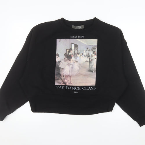 Primark Women Black Edgar Degas The Dance Class Sweatshirt Size S