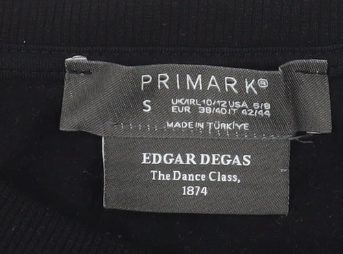 Primark Women Black Edgar Degas The Dance Class Sweatshirt Size S