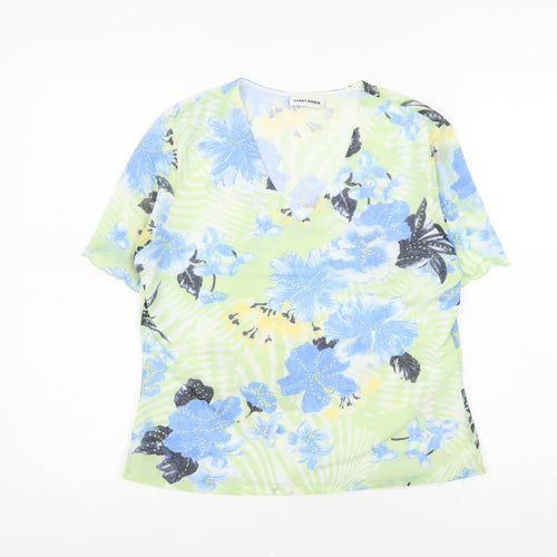 Gerry Weber Womens Multicoloured Floral V-Neck Tunic Blouse Size 14