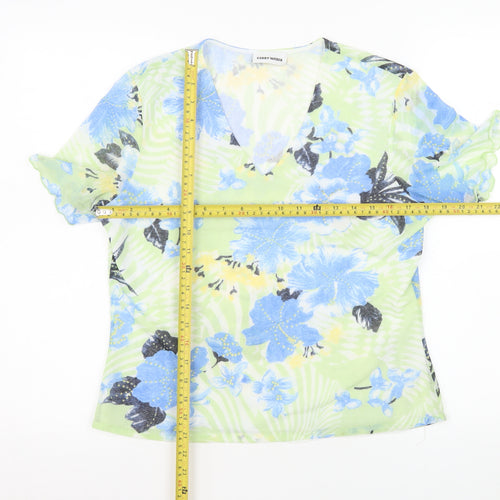 Gerry Weber Womens Multicoloured Floral V-Neck Tunic Blouse Size 14