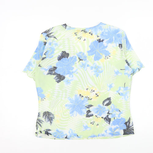 Gerry Weber Womens Multicoloured Floral V-Neck Tunic Blouse Size 14