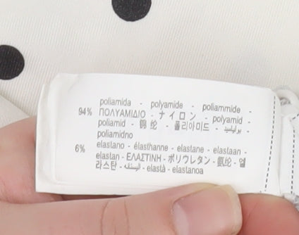 Zara Women White Polka Dot Sleeveless Tank Top Size 10