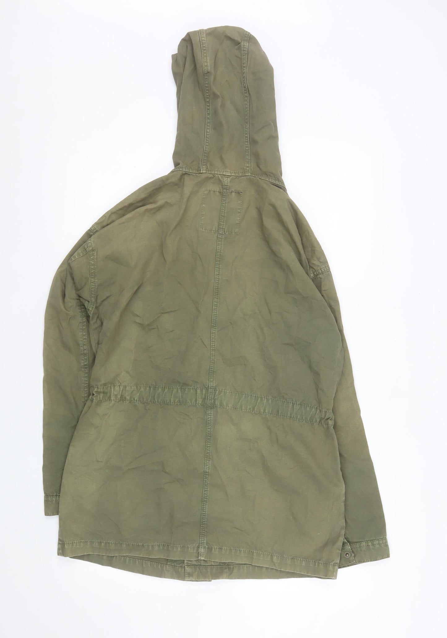 American Eagle Outfitters Women Green Cotton Parka Jacket S