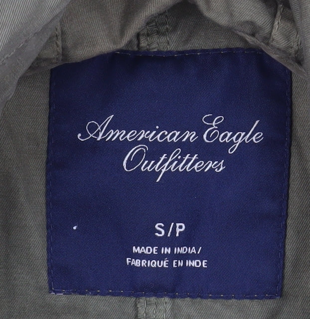 American Eagle Outfitters Women Green Cotton Parka Jacket S