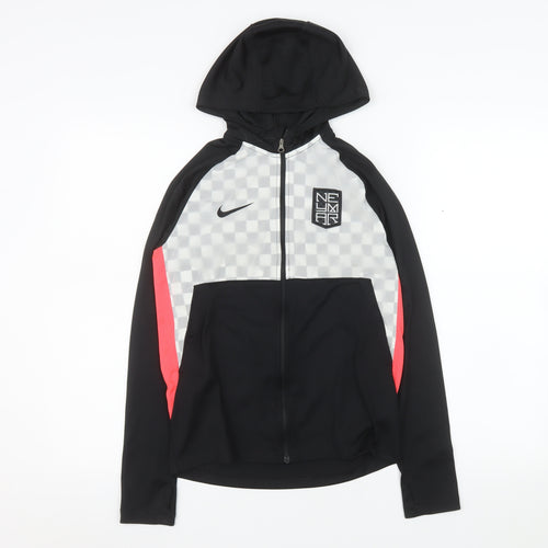 Nike Boys Black Neymar Dri-FIT Hooded Full Zip Track Jacket Size M
