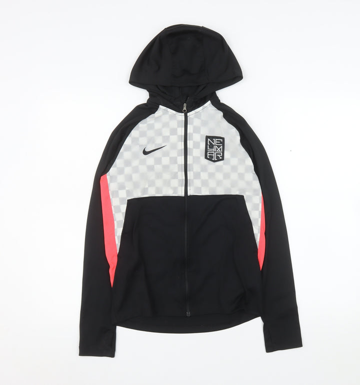 Nike Boys Black Neymar Dri-FIT Hooded Full Zip Track Jacket Size M