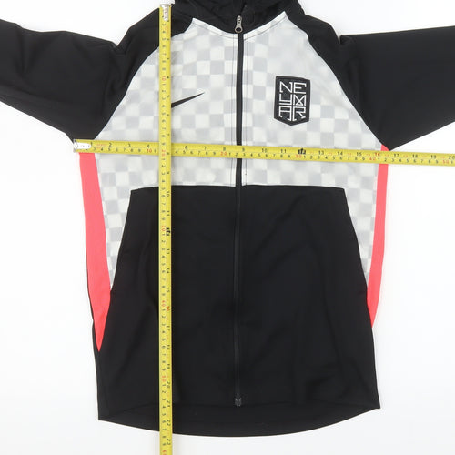 Nike Boys Black Neymar Dri-FIT Hooded Full Zip Track Jacket Size M