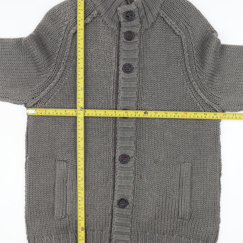 Ted Baker Men's Grey Wool Blend Button Cardigan Jacket Size M