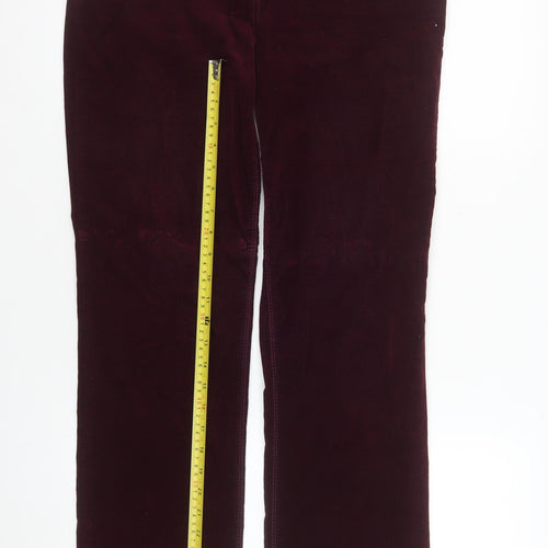 Atelier Gardeur Womens Purple Corduroy Stretch Trousers Size 12