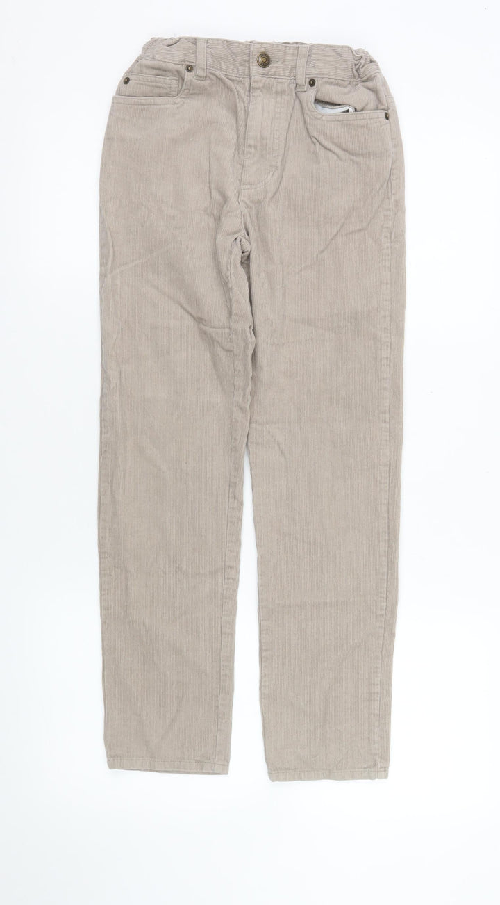 John Lewis Boys Beige Corduroy Chino Trousers 11 Years Elastic Waist