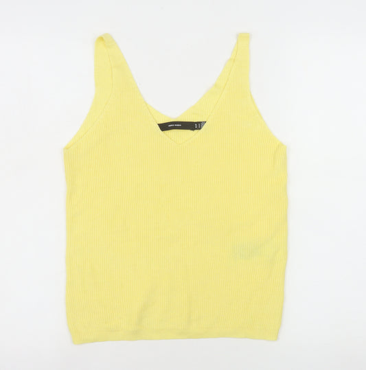 Vero Moda Womens Yellow Knit Camisole Tank Top Size S
