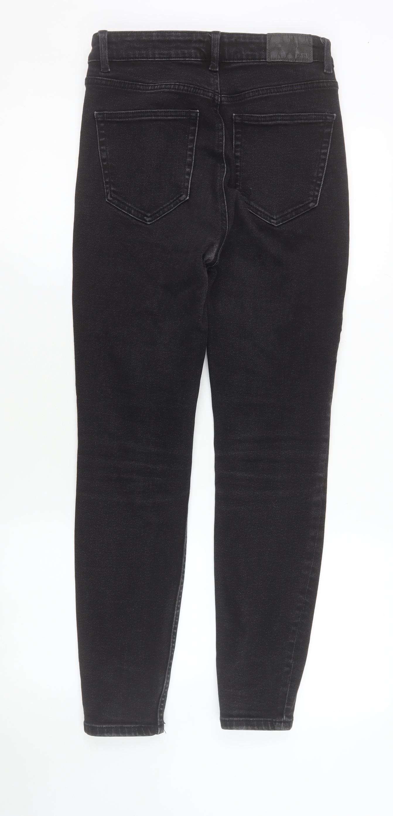 Zara Women Black Skinny Jeans Size 8 Slim Fit Denim