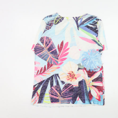 Just Elegance Women's Multicoloured Floral T-Shirt M Short Sleeve