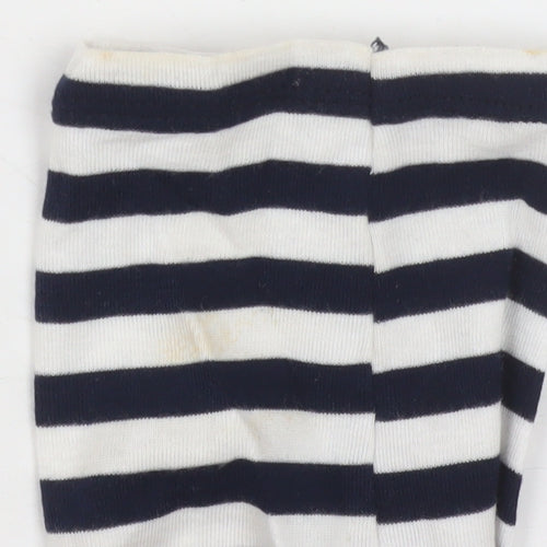 United Colors of Benetton Women’s Blue Striped 3/4 Sleeve Cotton T-Shirt Size 12