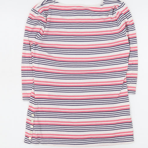 Arabella & Addison Women’s Pink Stripe 3/4 Sleeve Boat Neck Top Size 14 L