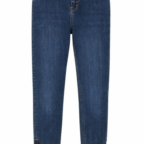 Topshop Women’s Blue Moto Skinny Jeans W28 L30 Mid Rise Ankle Zip Denim
