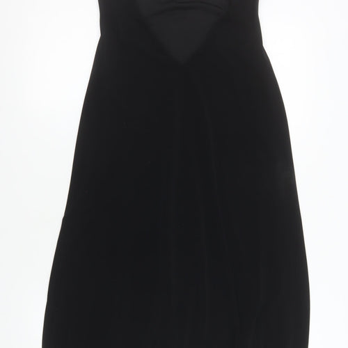 Esprit Women Black M Shift Strapless Knee Length Dress