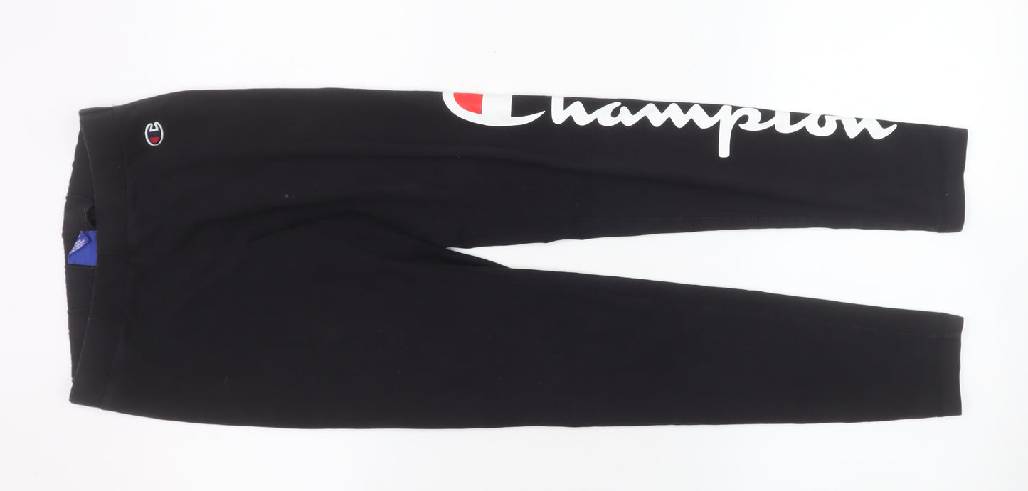Champion Womens Black Small Leggings Slim Fit Activewear Trousers