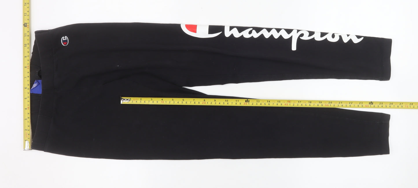 Champion Womens Black Small Leggings Slim Fit Activewear Trousers