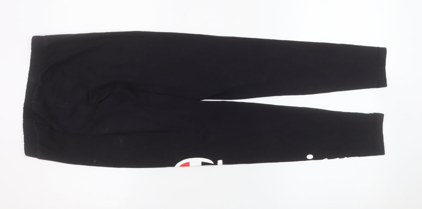 Champion Womens Black Small Leggings Slim Fit Activewear Trousers