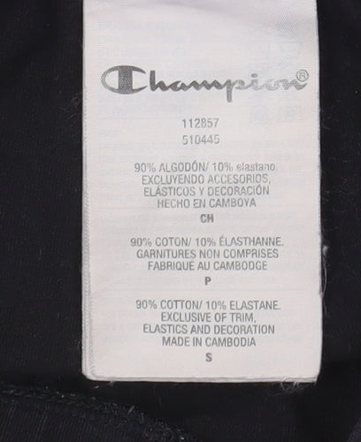 Champion Womens Black Small Leggings Slim Fit Activewear Trousers