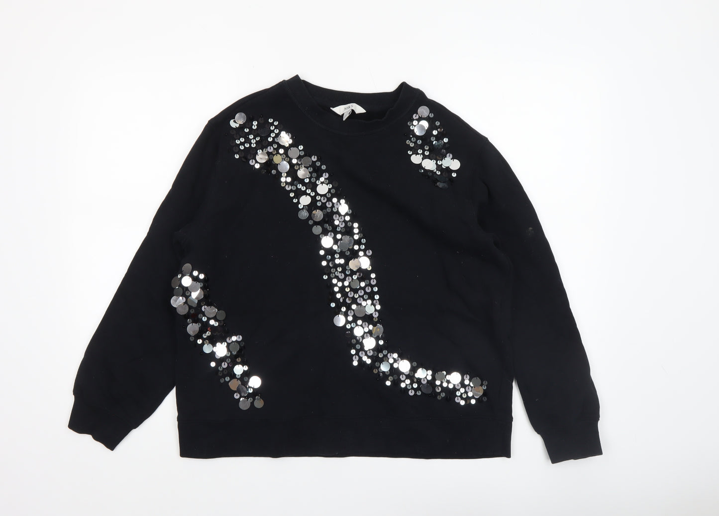 Marks and Spencer Women’s Black Sequin Pullover Sweatshirt M