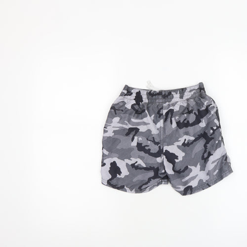 Nike Boys Grey Camo Swim Shorts M 10-12 Years Quick Dry Lined