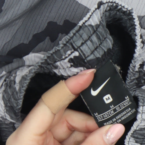 Nike Boys Grey Camo Swim Shorts M 10-12 Years Quick Dry Lined