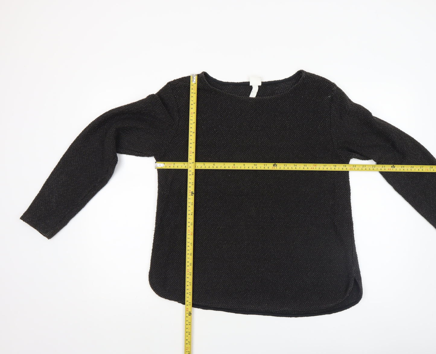 H&M Women’s Black Cotton Blend Knit Jumper Size M