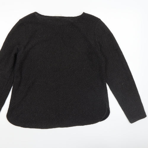 H&M Women’s Black Cotton Blend Knit Jumper Size M